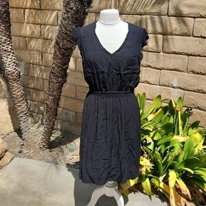 kate spade Black Short Sleeve V-Neck Mini Dress